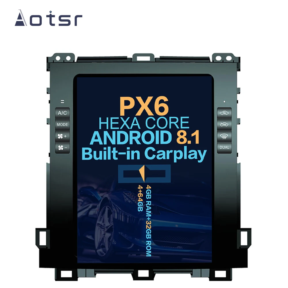 Aotsr 10 4 &quotвертикальный экран Android 8 1 автомобильный DVD мультимедийный плеер GPS для