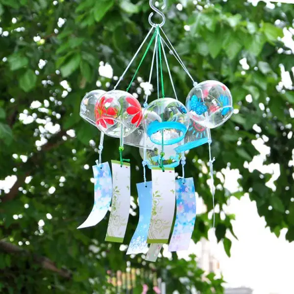 Японский Culuture стеклянный колокольчик Furin Wind Chimes домашний подвесной Декор