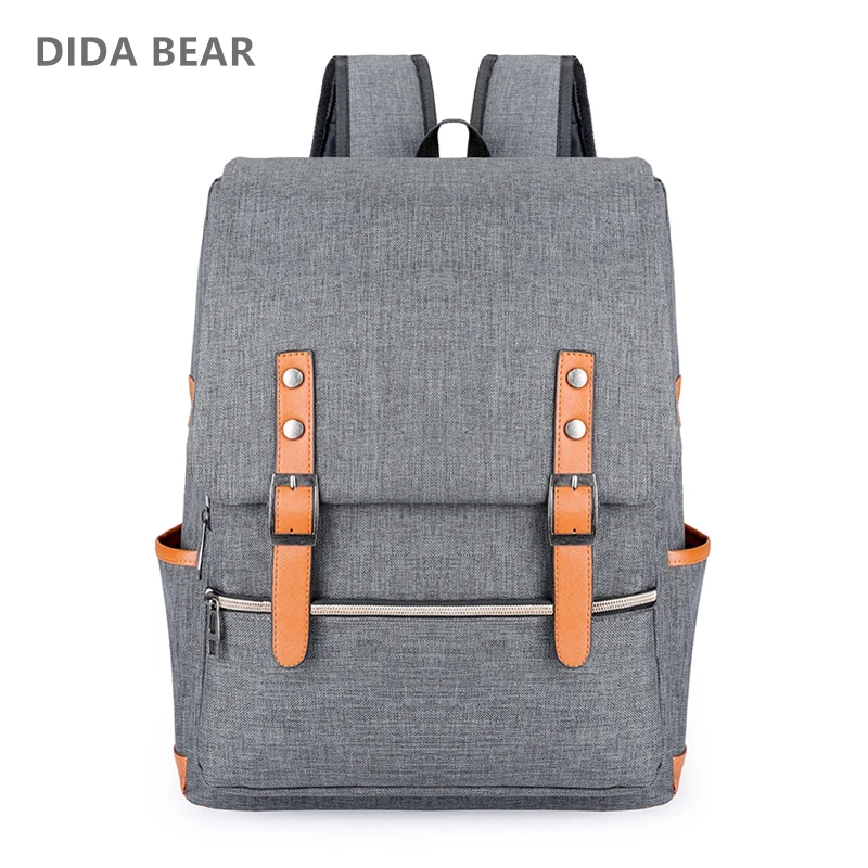 DIDA BEAR винтажные мужские и женские холщовые рюкзаки для девочек подростков