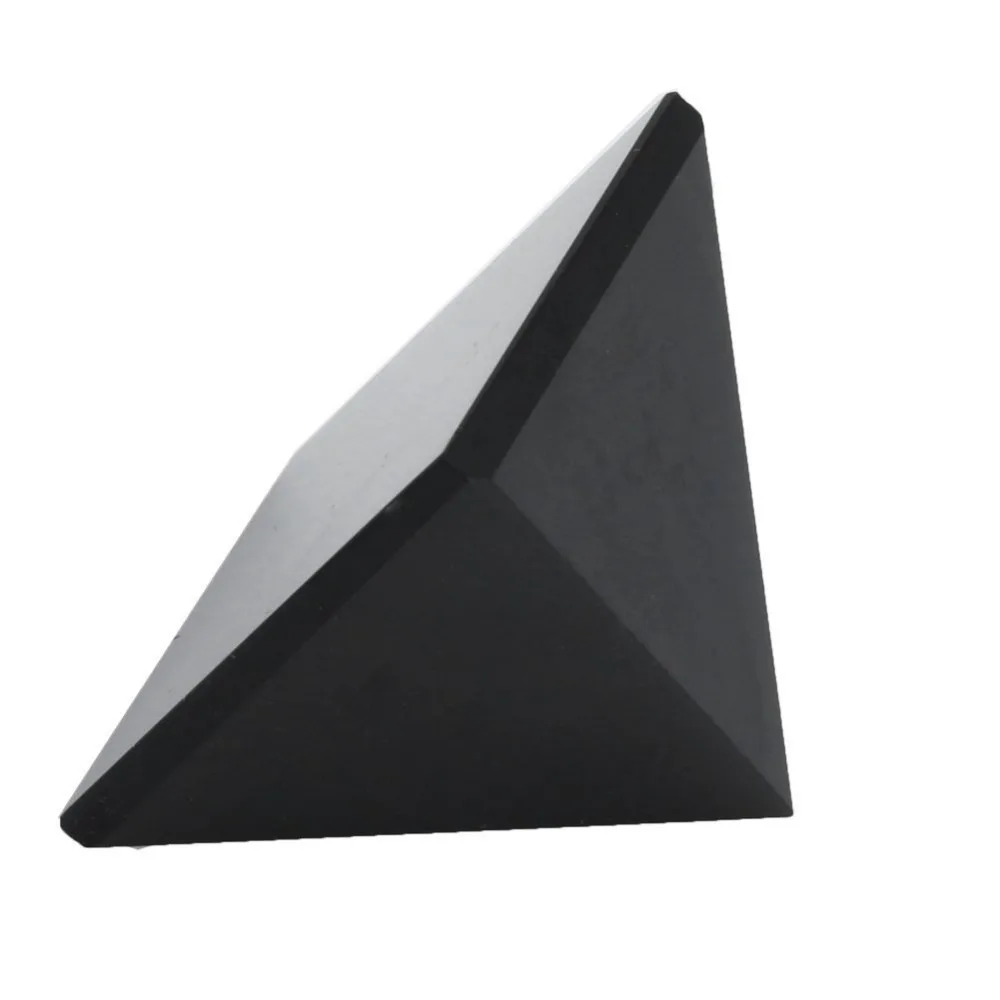 

Pyramid Black Obsidian Carved Stone Rock 1.6"