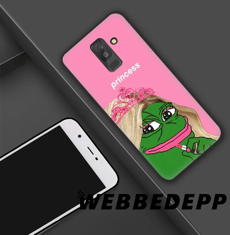 WEBBEDEPP Sad Boy Frog Meme Мягкий ТПУ силиконовый чехол для Samsung Galaxy S10 S10e S9 S8 Plus S7 S6 Edge &amp J6 |