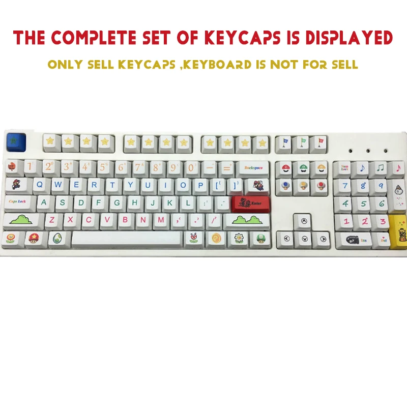 104 ключа супермарио индивидуальная термосублимация PBT Keycap OEM