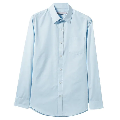 02Blue Giordano белая повседневная рубашка slim fit с длинными рукавами,имеет несколько цветовых решений и размеров - Цвет: 02Blue