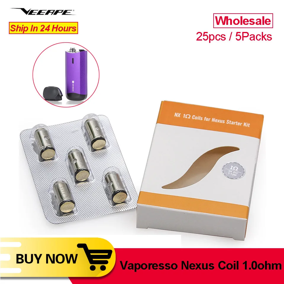 Оригинальный Nexus сменная катушка vape 1ohm SS316L хлопковые катушки для vaporessoo AIO Vape ручка