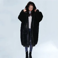 oversized winter faux fur coat women parka long warm faux fur jacket coats hoodies loose winter coat outwear casaco feminino