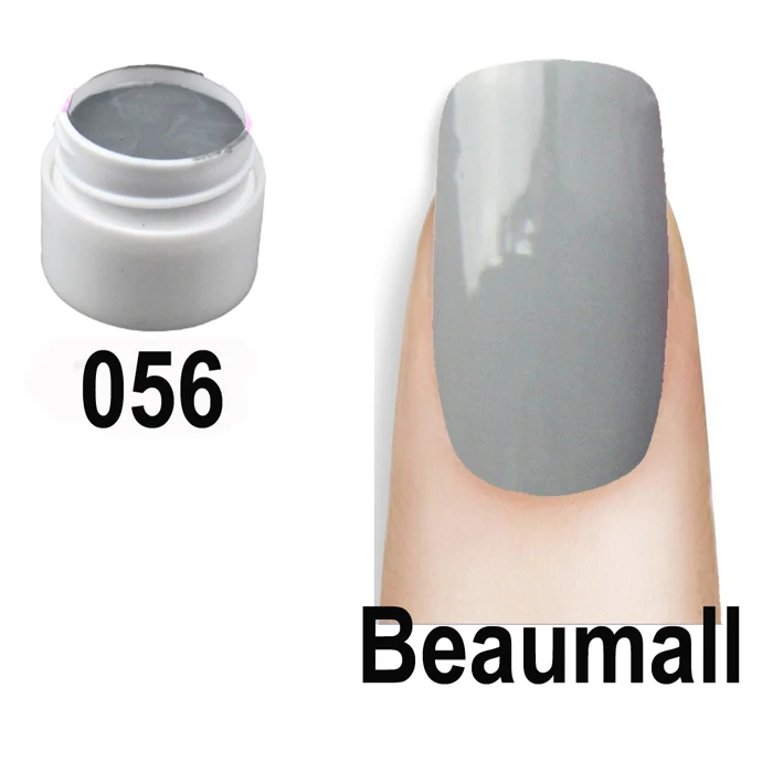 Beaumall гель для рисования 36 цветов, 1 горшок 5 мл объем чистый твердый УФ гель цвет для ногтей блестящая Обложка для наращивания маникюра DIY - Цвет: 56