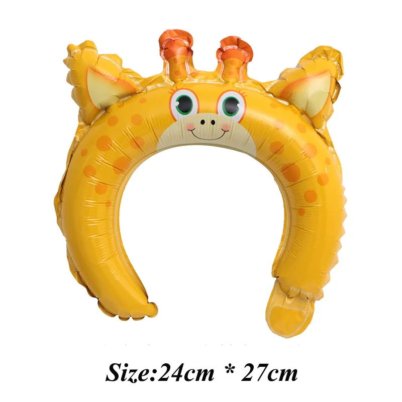 Giraffe 17 50 шт в наборе, милые животные диадема ободок для волос надувные шары Mickey Minnie лягушка "Кролик", "Медвежонок" детских празднований дня рождения Свадебная вечеринка украшения для детских игрушек - Цвет: Giraffe 17