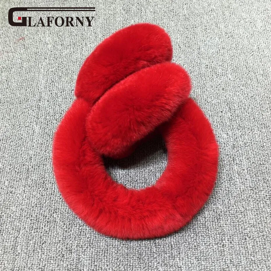 Glaforny 2018 новые высококачественные наушники унисекс Настоящий мех кролика женские