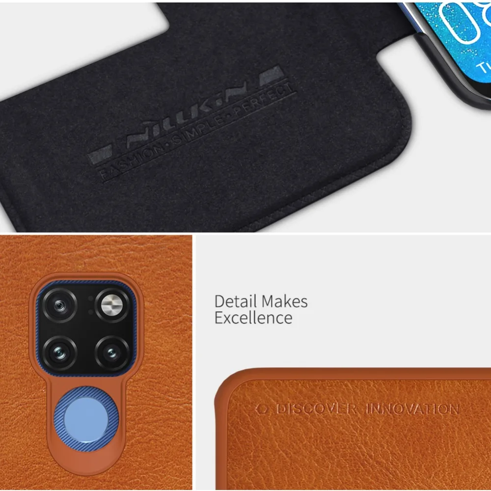 Чехол Nillkin Qin для Huawei Mate 20 кожаный чехол книжка Mate20 Роскошный деловой телефона Nilkin