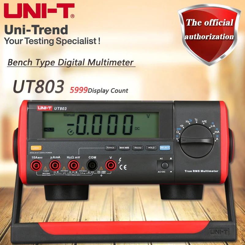Настольный цифровой мультиметр UNI T UT803 высокоточный с функцией True RMS