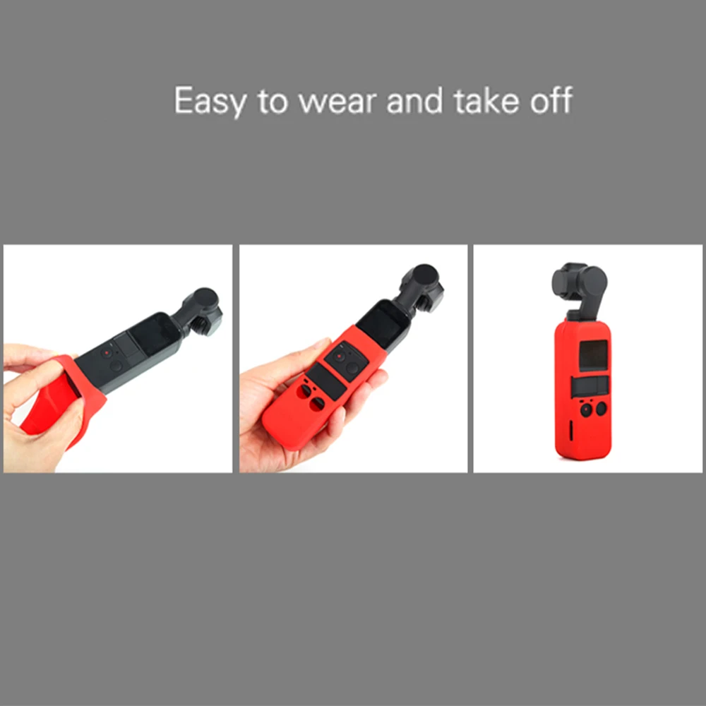1 шт. силиконовый чехол с ремнем для DJI Osmo Карманный карданный стабилизированный