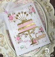 alinacutle metal cutting dies cut birthday cake wedding cakepunch scrapbooking paper craft card album nnife mold art cutter