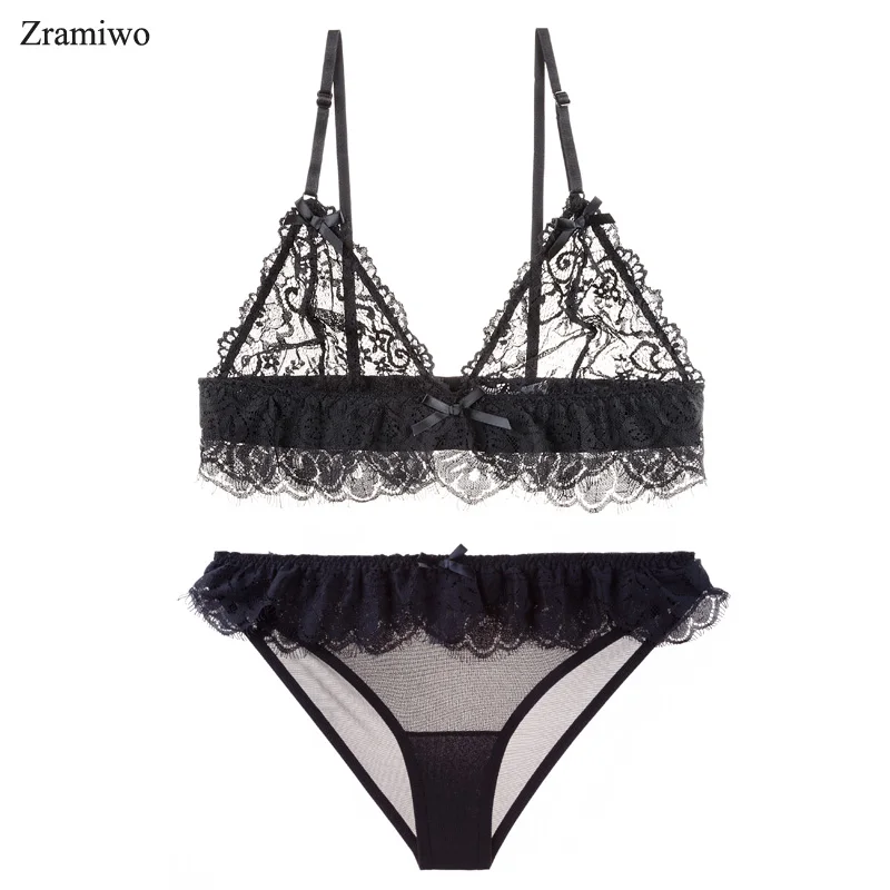 Комплект женского кружевного нижнего белья стринги|bra panty set|bra pantylace bra |