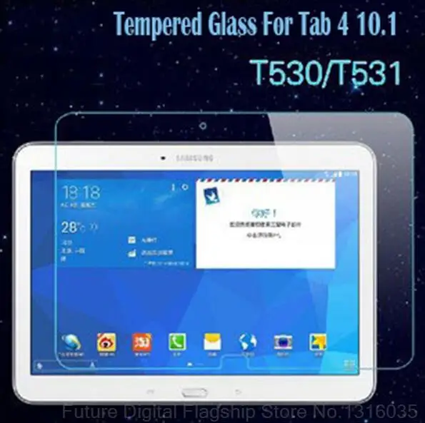 Премиум 9H 0,3 мм Закаленное стекло-экран протектор для samsung Galaxy Tab 4 10,1 T530 T531 T535 прозрачная на планшет защитная пленка