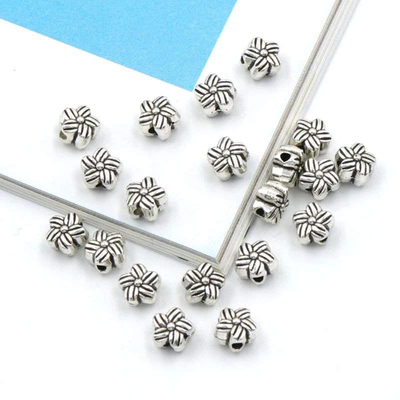 Металлические бусины с отверстиями для бижутерии 50 шт. 6 мм|seed beads|beads for jewelry makingbead