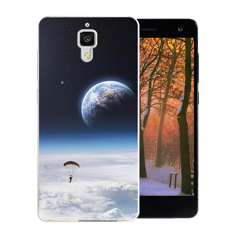 Силиконовый чехол для телефона Xiaomi Mi4 Mi 4 Funda Space World с узором из ТПУ задняя крышка M4