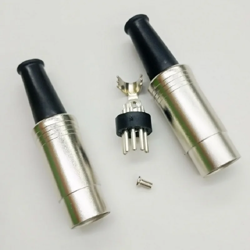 Посеребренный 5Pin XLR микрофон аудио разъем штекер разъемы Cannon кабель S