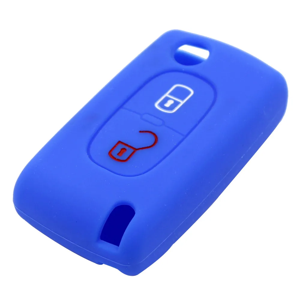 Силиконовый чехол KEYYOU для ключей Peugeot 207 307 308 407 408 RCZ Citroen C3 C4 C4L C5 C6 Quatre | Автомобили и