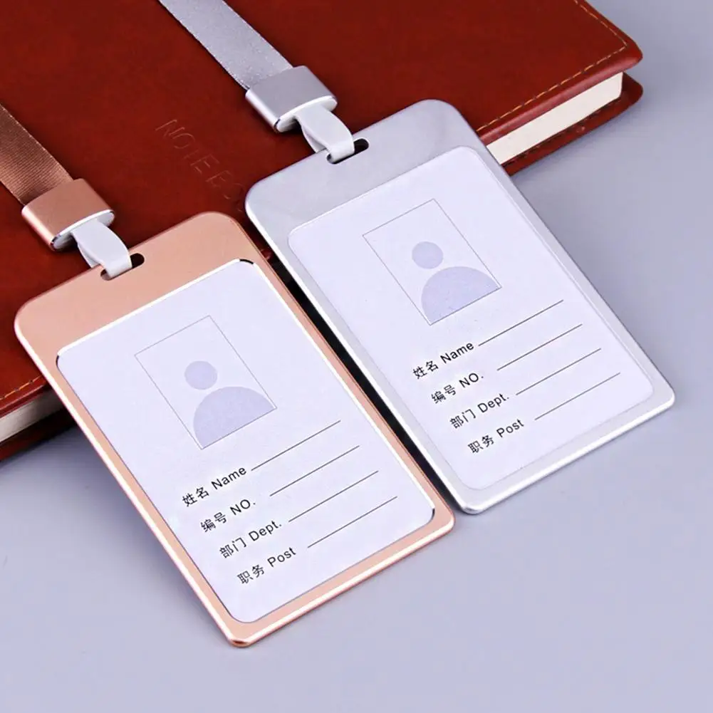 Алюминиевая карта из сплава держатель имя работника ID Обложка металлический