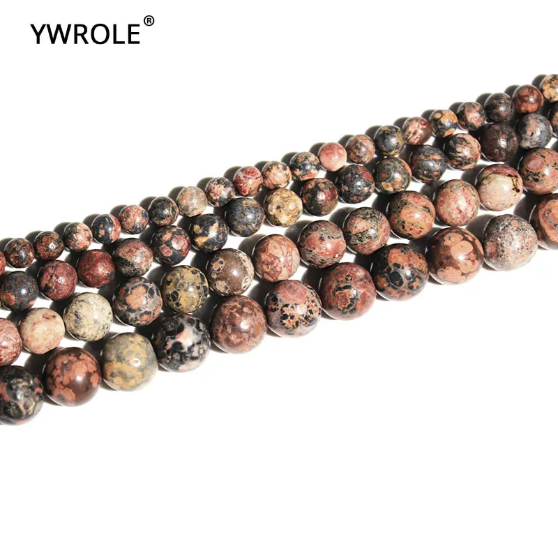 AAA + разноцветные матовые бусины с леопардовым камнем из натурального камня для