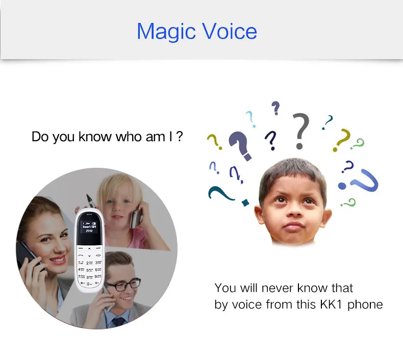 original aeku kk1 bluetooth dialer mini cute mobile phone 0 66 magic voice 330mah 1 sim card cellphone pk gt gtstar bm50 bm70 free global shipping