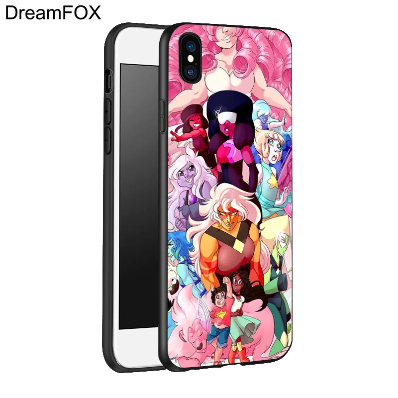 DREAMFOX K215 steven universe черный мягкий силиконовый чехол из ТПУ для Apple iPhone 11 Pro XR XS Max X 8 7 6 6S