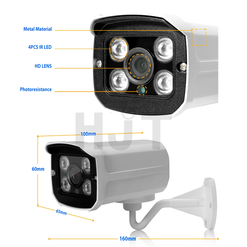 IP камера HJT с поддержкой Wi Fi Full HD 1080P МП|cctv surveillance|p2p cctvir night vision |