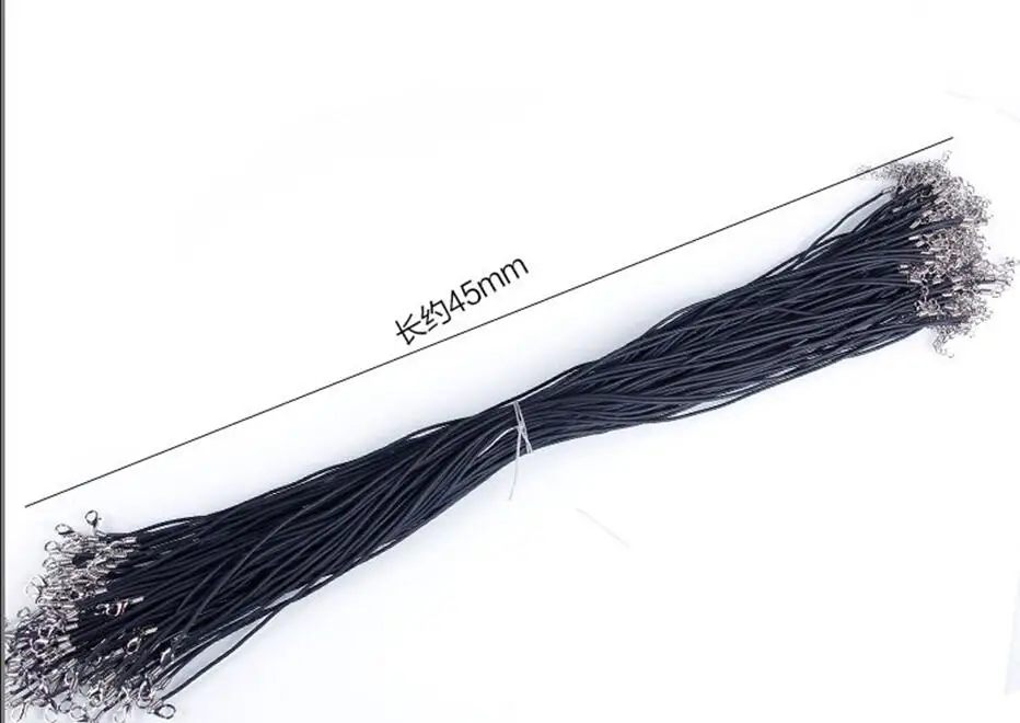 Цепочка Из Вощеной веревки для мужчин и женщин ожерелье-чокер черная кожаная