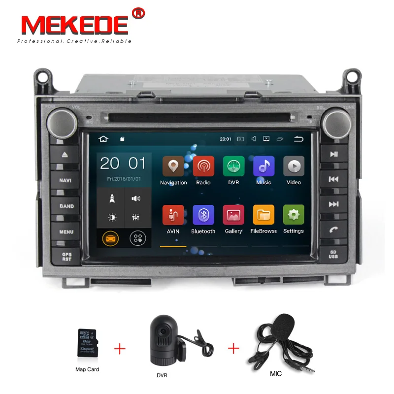 with DVR Четырехъядерный 2G ram 16G rom Android 9,0 автомобильный dvd-плеер gps-навигация, радио, стерео для toyota venza 2008- с wifi BT 3g - Цвет: with DVR