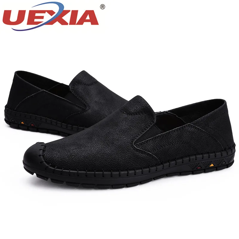 UEXIA Brand Fashion New Spring Autumn Men Leather Shoes Comfortable Slip-On Loafers Casual Flats Moccasins | Обувь
