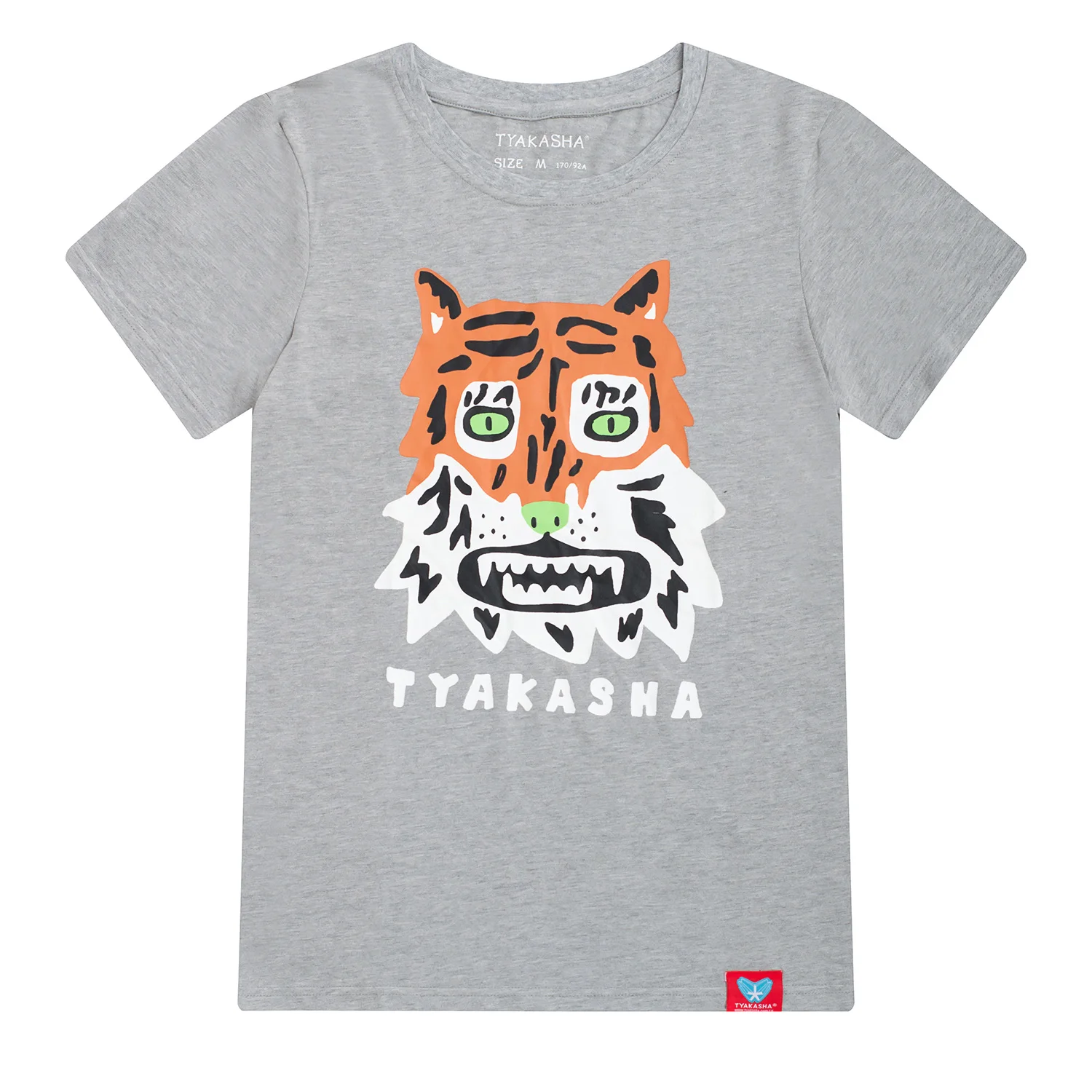 Tiger Элегантный дизайн женская летняя футболка круглый вырез хлопок Harajuku Базовая футболка Топы короткий рукав мультфильм печать xs-xl - Цвет: Tiger