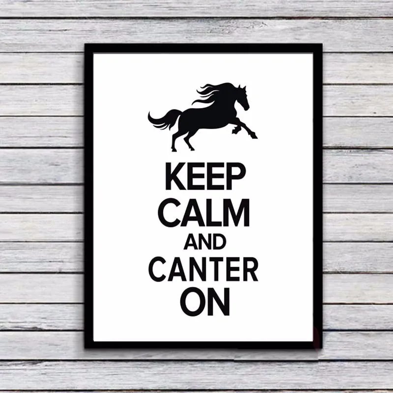 2016 NEW Keep Calm and Canter on Quote Wall Stickers DIY Home Decoration Art Decor Decal wall art canvas prints | Дом и сад
