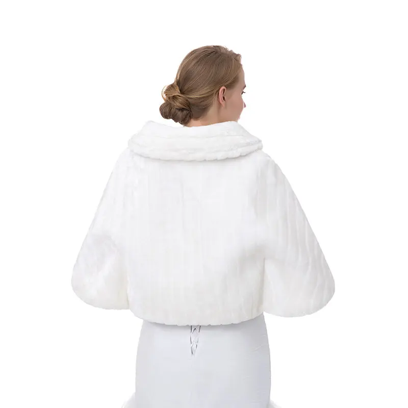 Wowbridal 2021 изящная белая свадебная накидка bolero Submissive искусственный мех с
