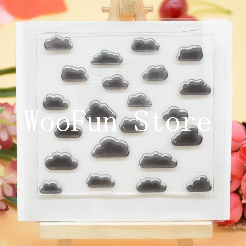 

Cloud Background Rubber Clear Stamp for Card Making Decoration and Scrampbooking