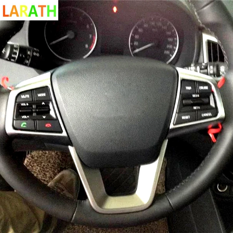 Декоративные кнопки на руль для creta hyundai ix25 накладка внутренние молдинги стильный