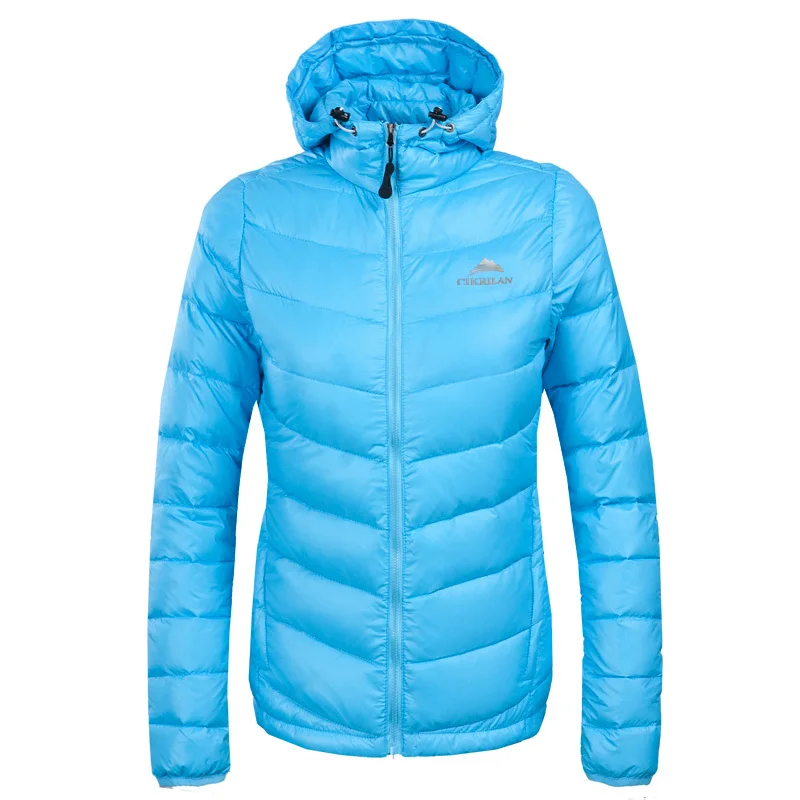 Женский пуховик с капюшоном верхняя одежда 80% утиного пуха теплое пальто