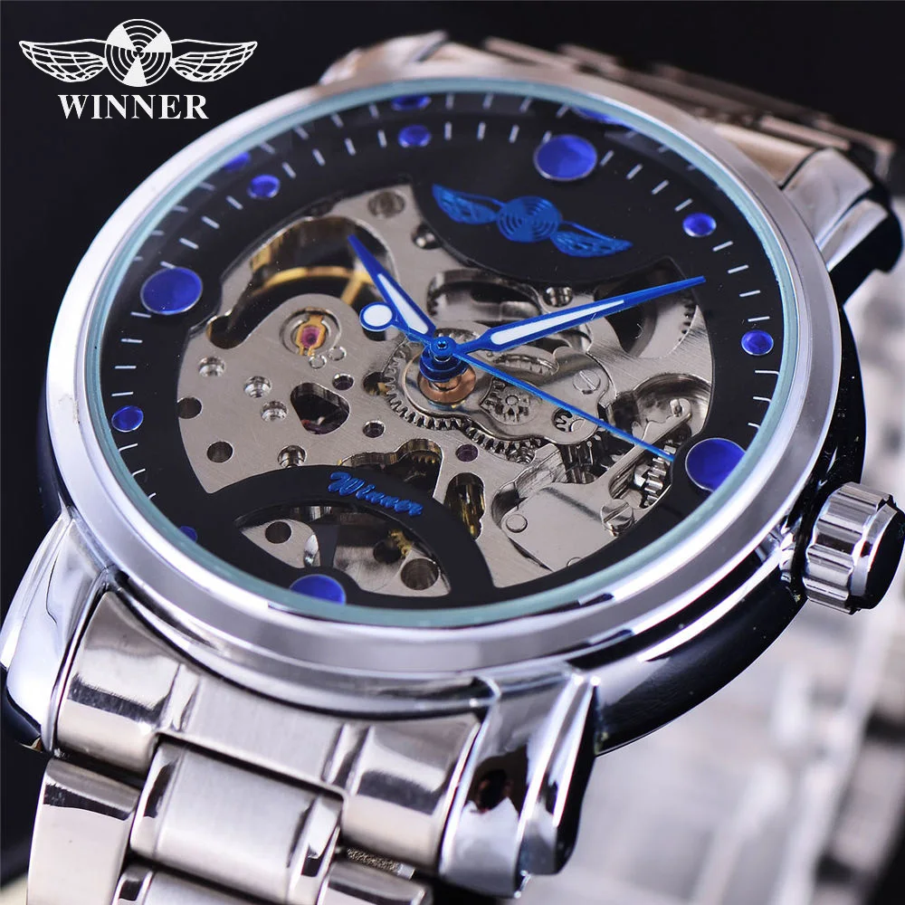 Мужские наручные часы Winner армейские спортивные автоматические механические