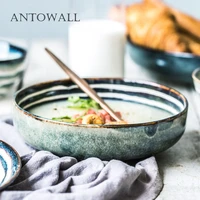antowall ceramic tableware hot pot sauce dish bowl japanese style seasoning vinegar dish personality three foot stripes bowl