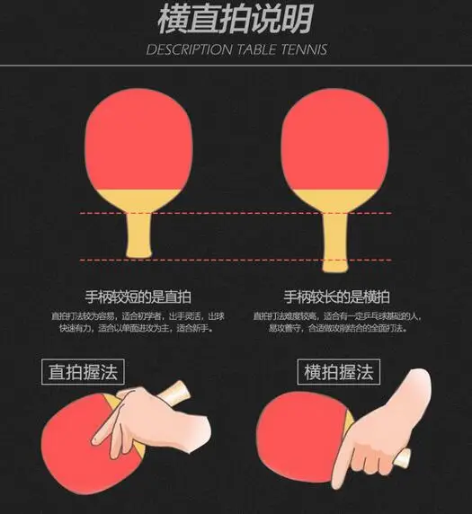 Ракетка для настольного тенниса Ddouble espinillas-in de caucho de Ping Pong tenis de mesa