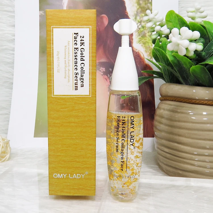 OMY LADY 24K Золотая эссенция для лица жидкий Коллаген для ухода за кожей сыворотка против старения питательная Увлажняющая сыворотка отбеливающая эссенция TSLM1
