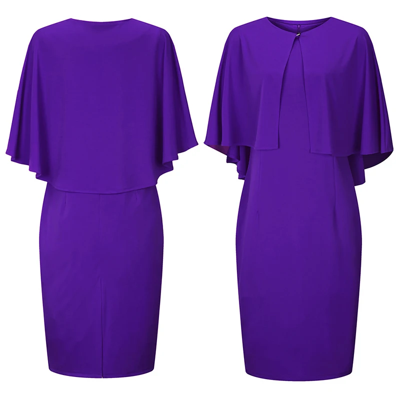 Женское вечернее платье с оборками летнее офисное большого размера 5XL 6XL