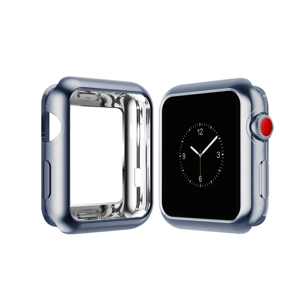 Силиконовый чехол для часов Apple watch 4 iWatch ремешок 44 мм 40 защитный запасной ТПУ