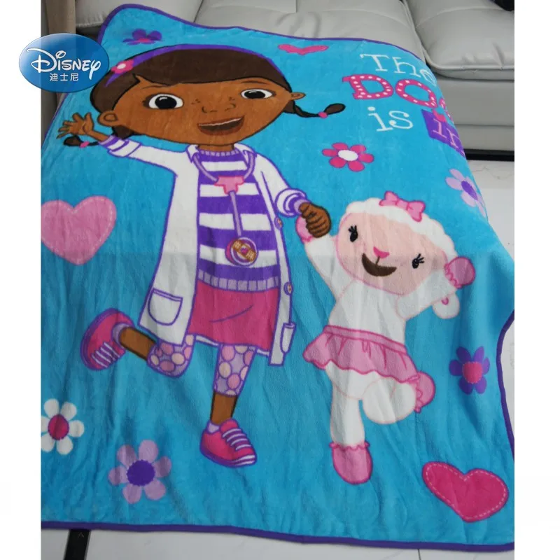 Дисней Чирок Синий Doc McStuffins супер мягкое летнее легкое покрывало 117x152 см для детского сада на кровать/диван/самолет
