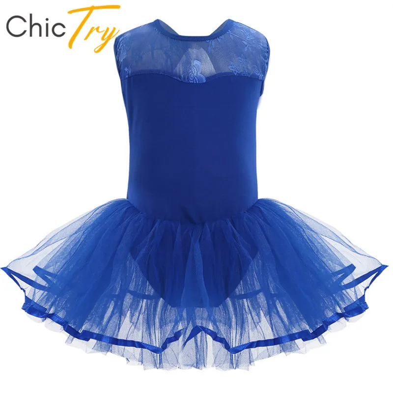 

ChicTry Kids Teens Sleeveless Professional Ballet Tutu Mesh Dress Children Girls Ballet Leotard Stage Performance Dance Costumes