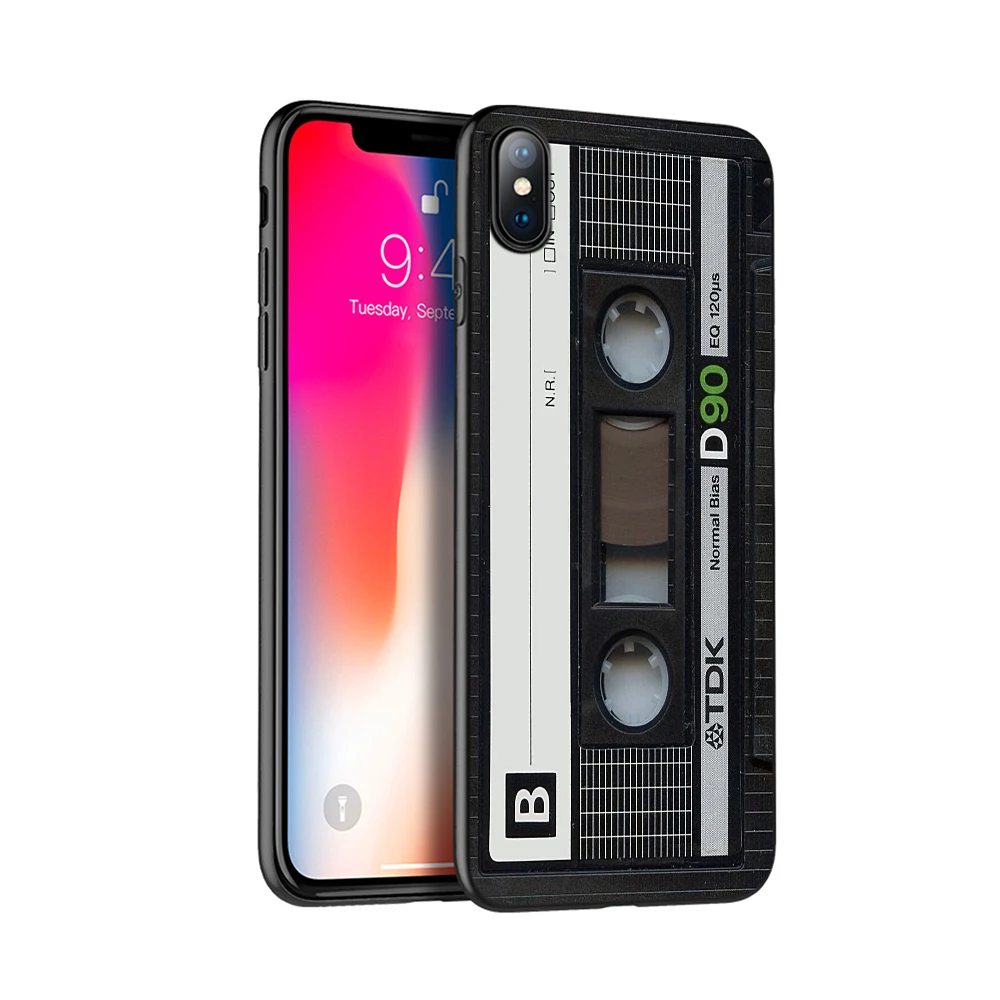 16992 Черный чехол ТПУ для iphone 5 5s se 6 6s 7 8 plus x 10 чехол силиконовый чехол для iphone XR XS MAX чехол Ретро Классический кассета - Цвет: 16992