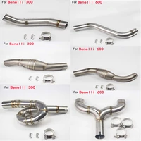 2010 2011 2012 2013 2014 2015 2016 2017 2018 silp on for benelli300600 motorcycle stainless steel middle connecting pipe