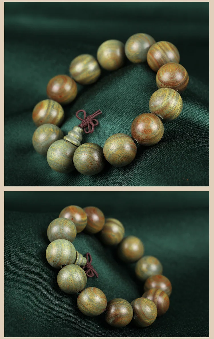 Высококачественные браслеты с бусинами Greensand 100% натуральные деревянные мужские