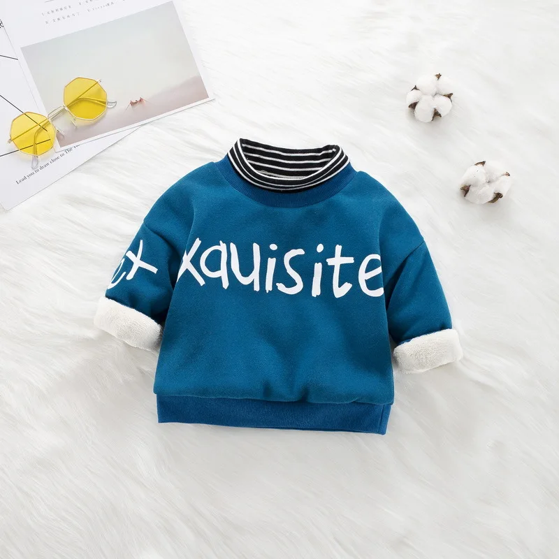 Новый Модный Зимний толстый свитер для мальчиков и девочек детские хлопковые