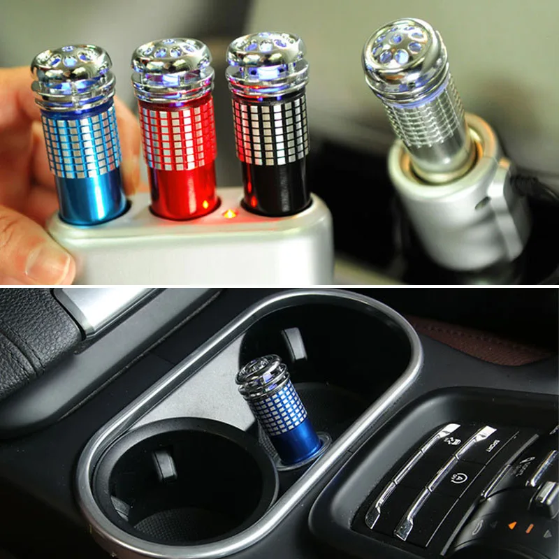 Mini Car Air Purifier DC 12V Anion Ionizer Cleaner Fresher Portable Auto Vehicle Odor Eliminator NR-shipping | Автомобили и