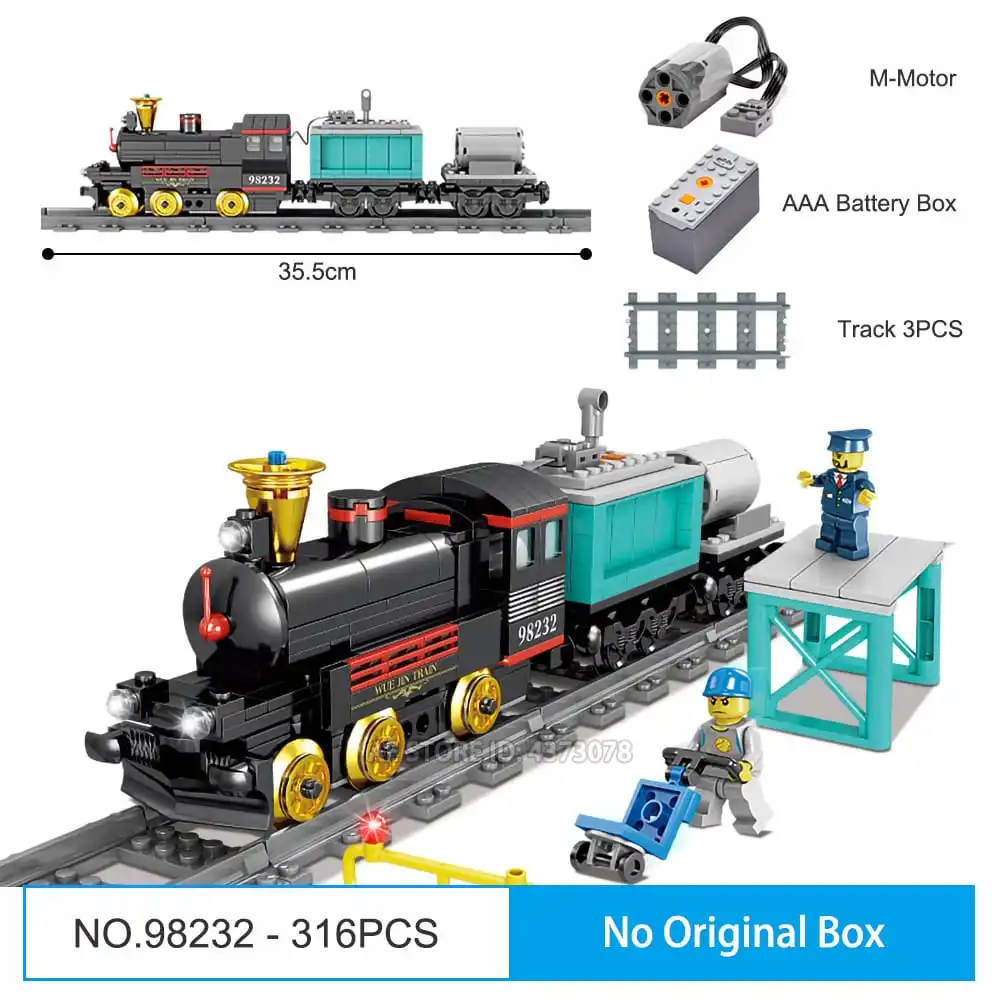 98232 Without Box KAZI Fit Technic серия Maersk контейнер поезд мотор батарея Электрический питание фигурки строительные блоки игрушки для детей Подарки - Цвет: 98232 Without Box